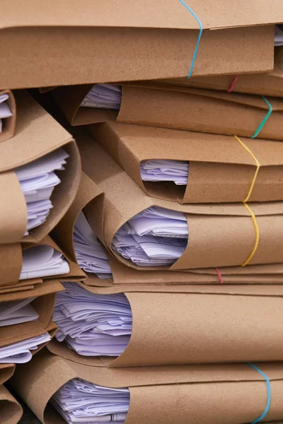 Pilhas de arquivos de papel — Fotografia de Stock