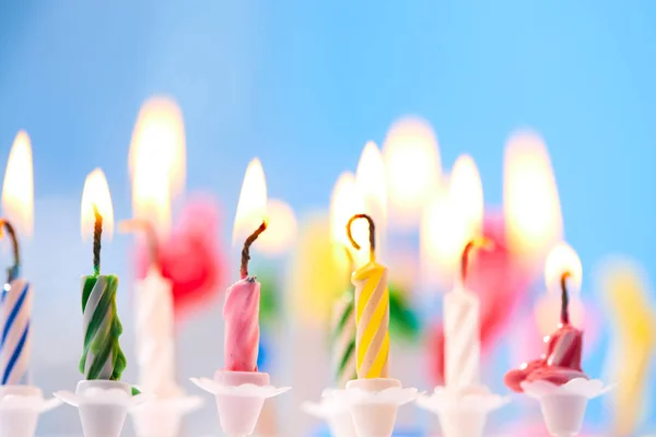 Velas de cumpleaños coloridas — Foto de Stock