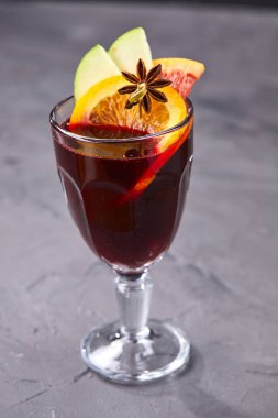 sıcak mulled şarap cam