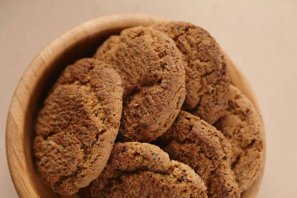 Вкусное овсяное печенье — стоковое фото