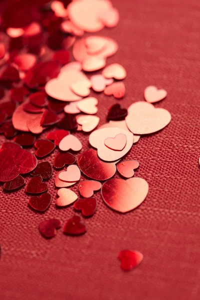 Coração brilhante confete — Fotografia de Stock