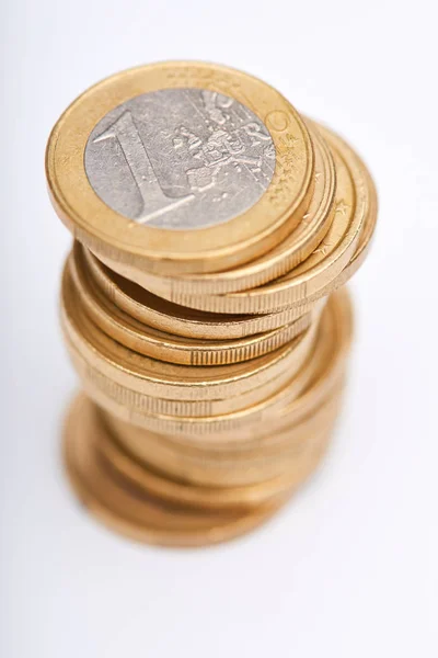 Stack Euro coins — Stock Photo, Image