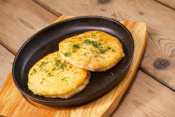 Deliciosos panqueques de patata — Foto de Stock