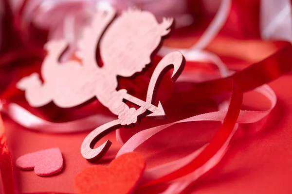 Hermosas Decoraciones Rojas Para Día San Valentín —  Fotos de Stock