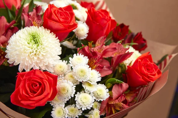 Nice Bright Flower Bouquet Close — Stock Photo, Image