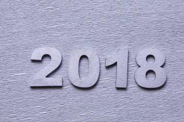 Dekoratif gümüş şekillendirme numarası 2018, yeni yıl kavramı numaraları 