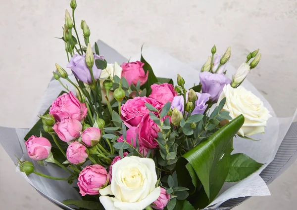 Beau Bouquet Fleurs Vives Gros Plan — Photo