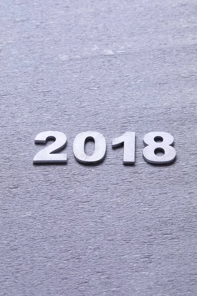Dekoratif Gümüş Şekillendirme Numarası 2018 Yeni Yıl Kavramı Numaraları — Stok fotoğraf