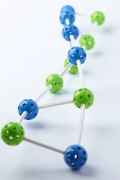 Bunte Dekorative Molekulare Struktur Auf Hellem Hintergrund — Stockfoto