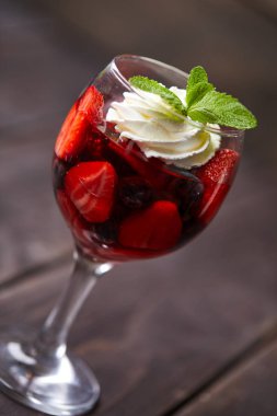 cam, tatlı berry tatlı yakın çekim