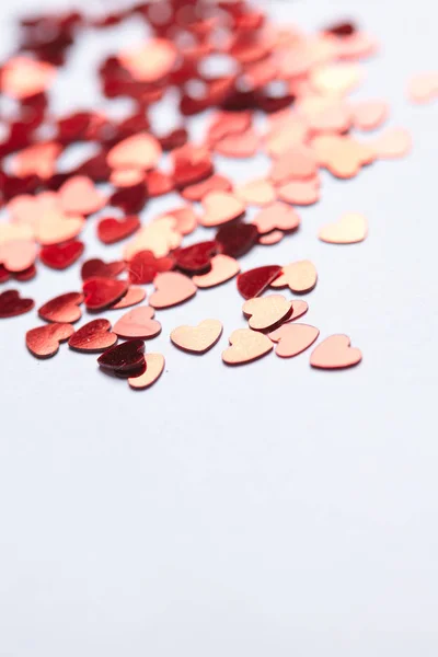 Bright Heart Confetti Background Valentine Day Concept — Stock Photo, Image