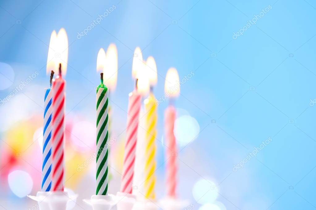 colorful birthday candles