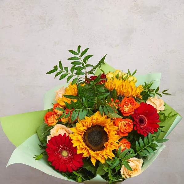 Beautiful Fresh Flower Bouquet Festive Concept — Stock Photo, Image