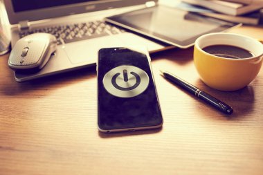 iş kavramı ile modern smartphone