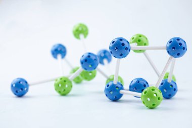 ışık arka plan üzerinde renkli dekoratif moleküler yapısı