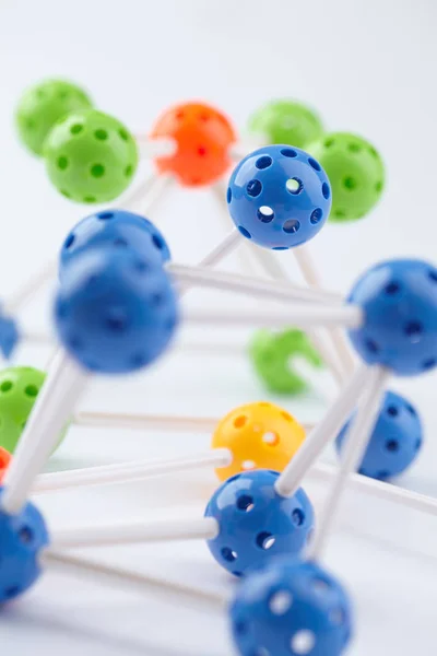 Bunte Dekorative Molekulare Struktur Auf Hellem Hintergrund — Stockfoto