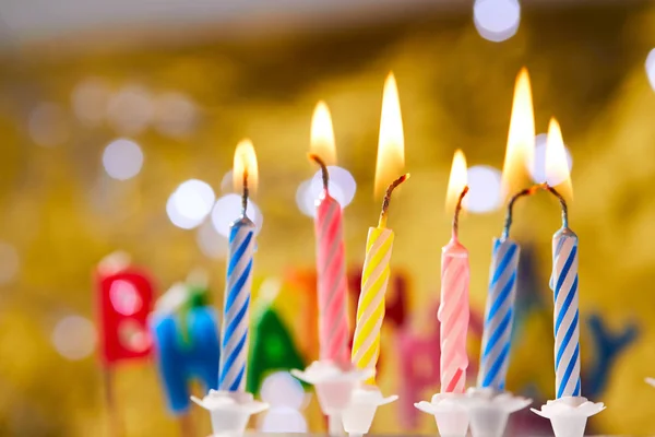 Colorful birthday candles — Stock Photo, Image