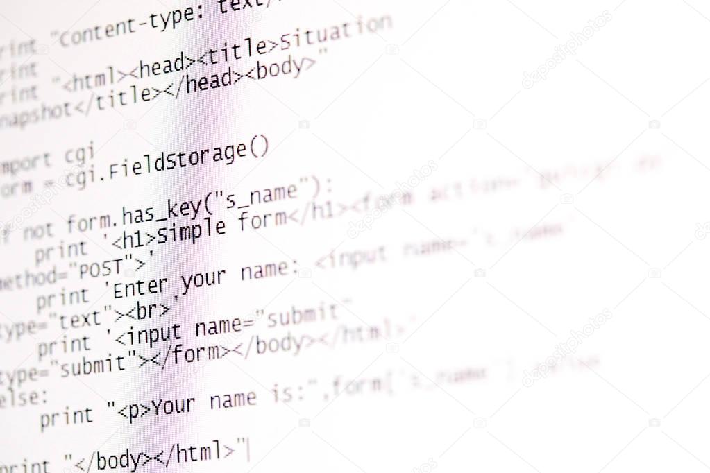 programming code abstract screen of software developer