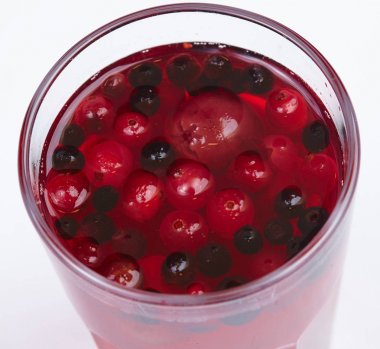 sıcak tatlı berry içki cam, yakın çekim  