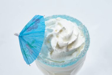 yaz kokteyl cam, dondurma ile yakın çekim  