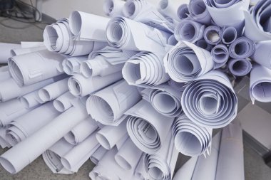 Beyaz rulo iş kağıt, yakın çekim