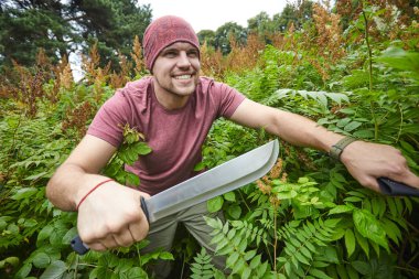 adam çalılık yapmak pala ile