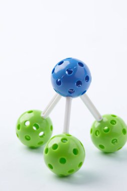 ışık arka plan üzerinde renkli dekoratif moleküler yapısı