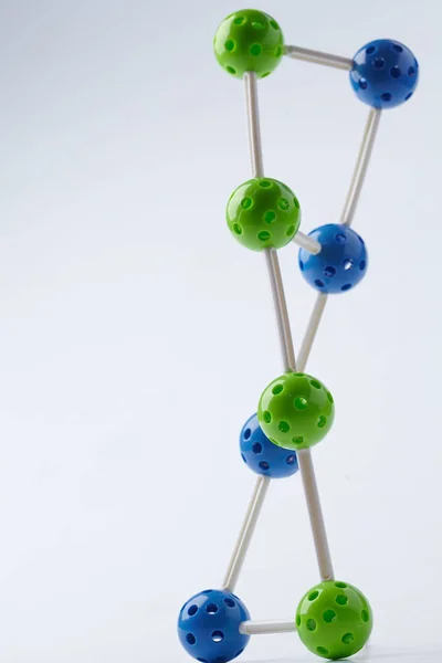 Colorful Decorative Molecular Structure Light Background — Stock Photo, Image