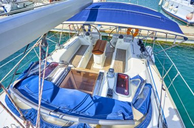 Lüks Yat kabin, seyahat kavramı 