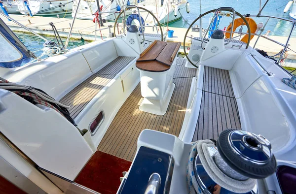 Luksusowy Jacht Kabiny Koncepcja Podróży — Zdjęcie stockowe