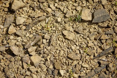 yerde, taş yığını yakın çekim