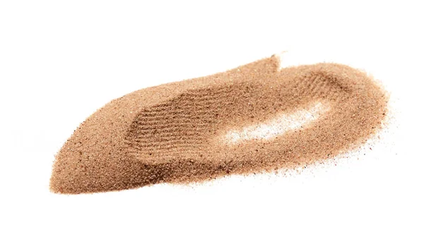 Sand Isolerad Vit Bakgrund Nära — Stockfoto