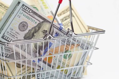 alışveriş sepeti, konsept alışveriş dolar
