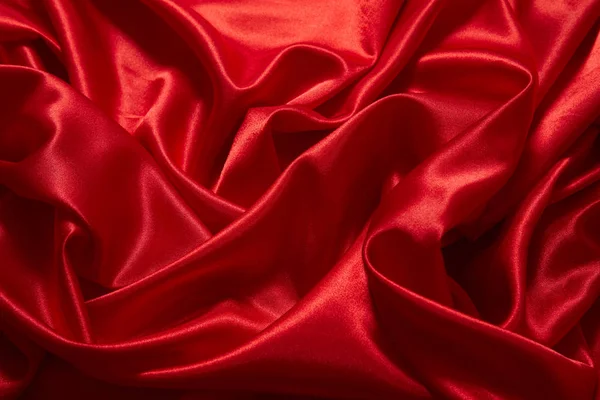Şatafatlı Kırmızı Saten Düz Kumaş Arka Plan Kutlama Tören Davet — Stok fotoğraf