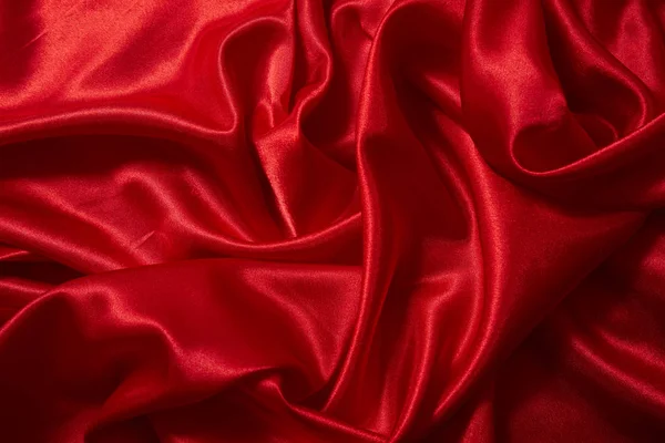 Роскошный Красный Атлас Гладкой Ткани Фона Празднования Церемонии Пригласительный Билет — стоковое фото