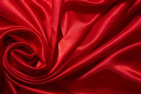 Роскошный Красный Атлас Гладкой Ткани Фона Празднования Церемонии Пригласительный Билет — стоковое фото