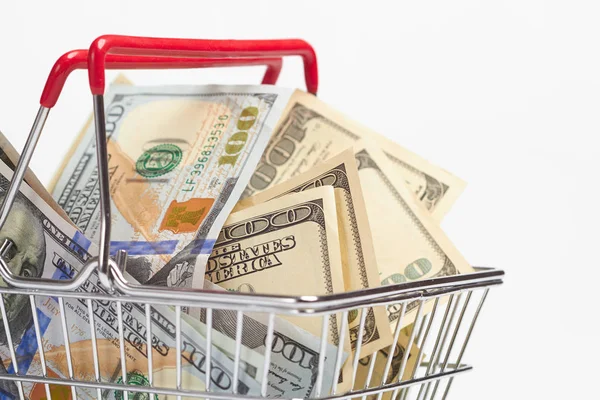 Dollars Shopping Cart Shopping Concept — Stock Photo, Image