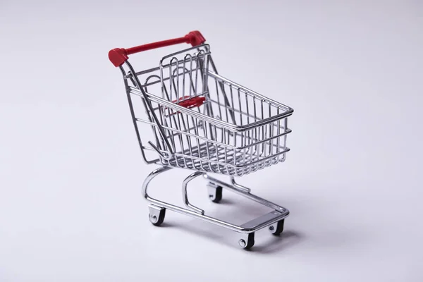 Carrito Compras Aislado Sobre Fondo Blanco Primer Plano —  Fotos de Stock