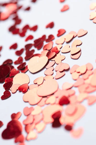 Bright Heart Confetti Background Romantic Concept — Stock Photo, Image