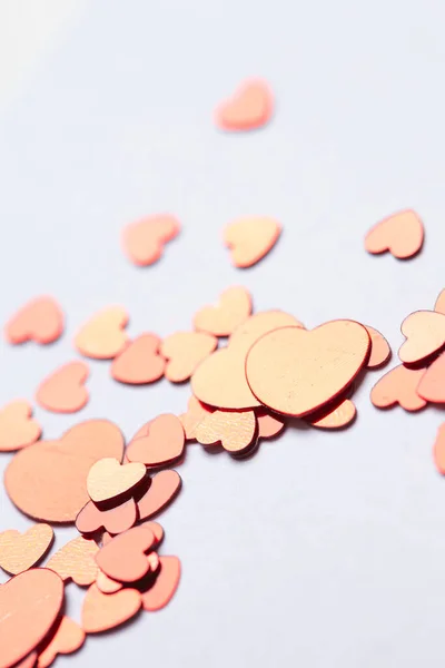 Fond Confettis Coeur Lumineux Concept Romantique — Photo
