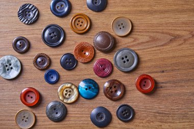 Renkli antika düğmelerin arkaplan ve dokusu