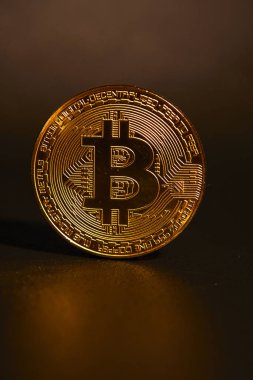 Altın Bitcoin, kripto para birimi için kavramsal resim