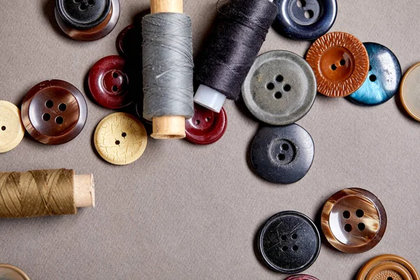 Background Texture Multicolored Antique Buttons — Stock Photo, Image