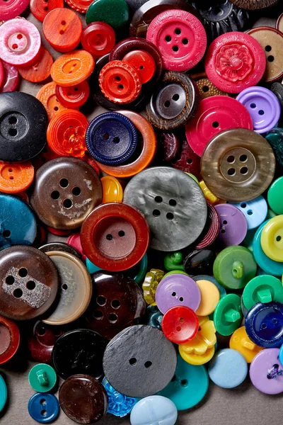 Fondo Textura Botones Antiguos Multicolores —  Fotos de Stock