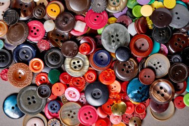 Renkli antika düğmelerin arkaplan ve dokusu