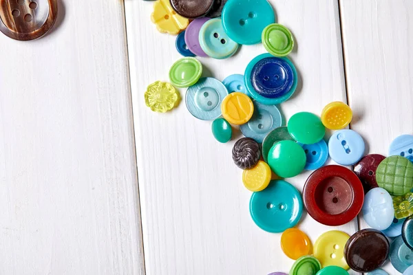 Sfondo Texture Bottoni Antichi Multicolori — Foto Stock