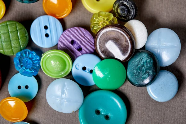 Fond Texture Boutons Anciens Multicolores — Photo