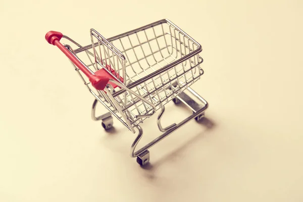 Empty Shopping Trolley Close View — Stock Photo, Image