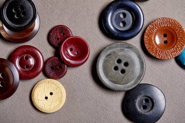 Renkli antika düğmelerin arkaplan ve dokusu