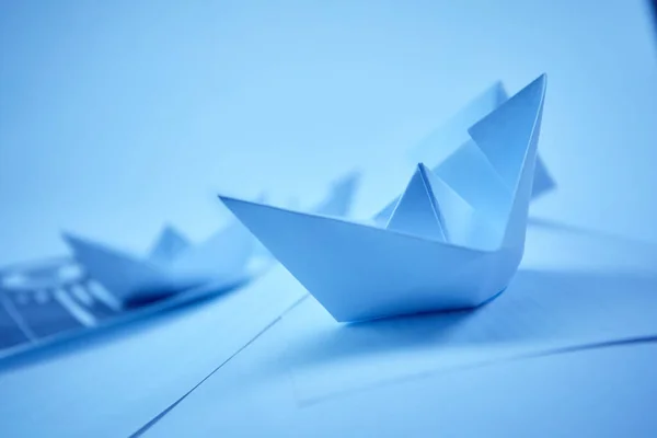 Paper Boats Documents Business Concept — Stock Photo, Image